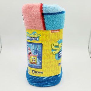 Spongebob Squarepants Let's Surf Throw Plush Blanket measures 46 x 60 inches